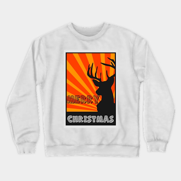 deer vintage, merry christmas Crewneck Sweatshirt by osvaldoport76